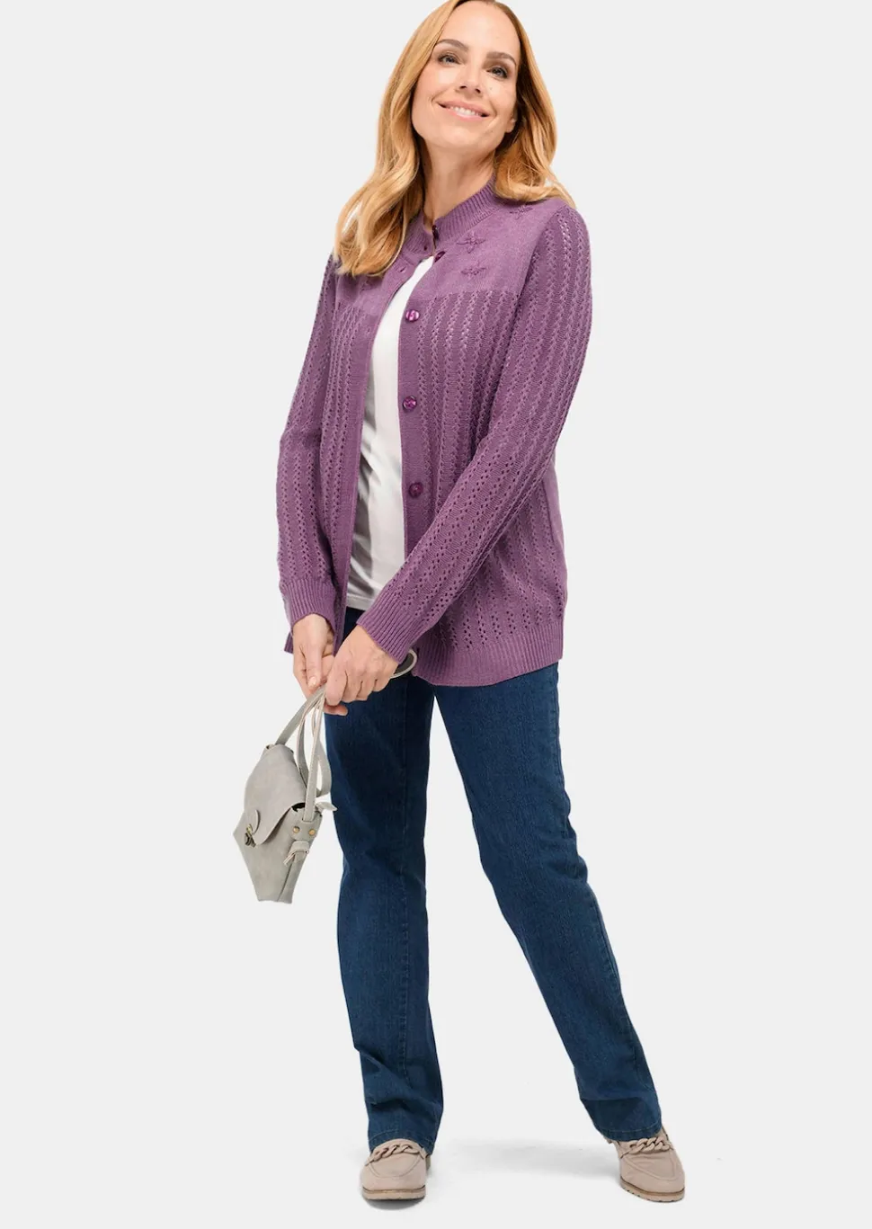 Ajourstrickjacke