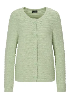 Ajour-Strickjacke aus reiner Baumwolle