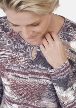 Außergewöhnliches Druckstrickshirt