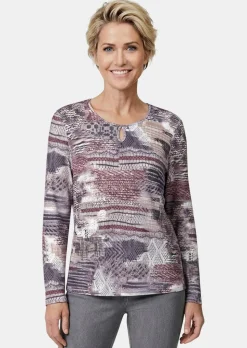 Außergewöhnliches Druckstrickshirt