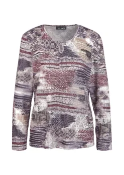 Außergewöhnliches Druckstrickshirt