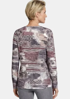 Außergewöhnliches Druckstrickshirt
