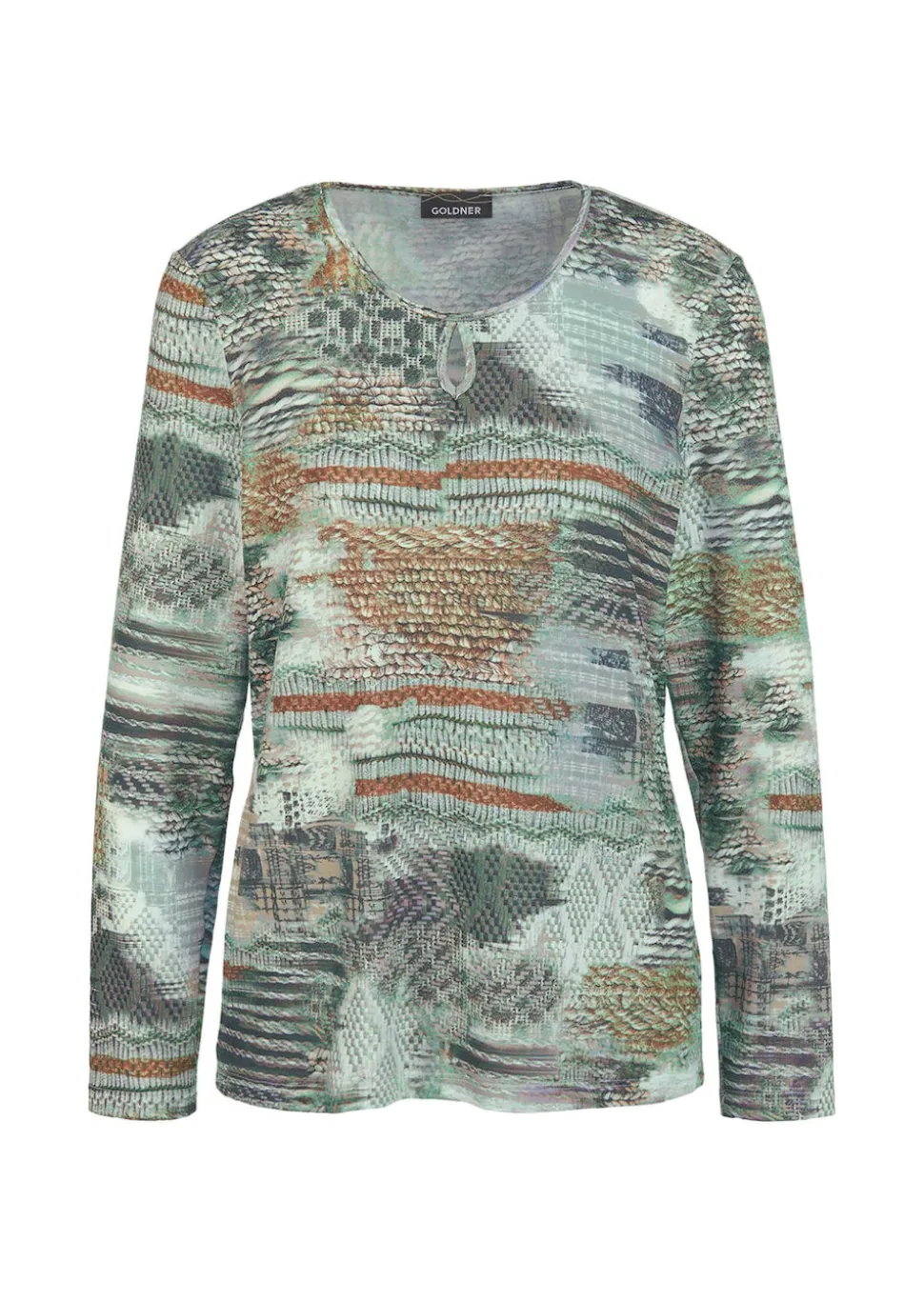 Außergewöhnliches Druckstrickshirt