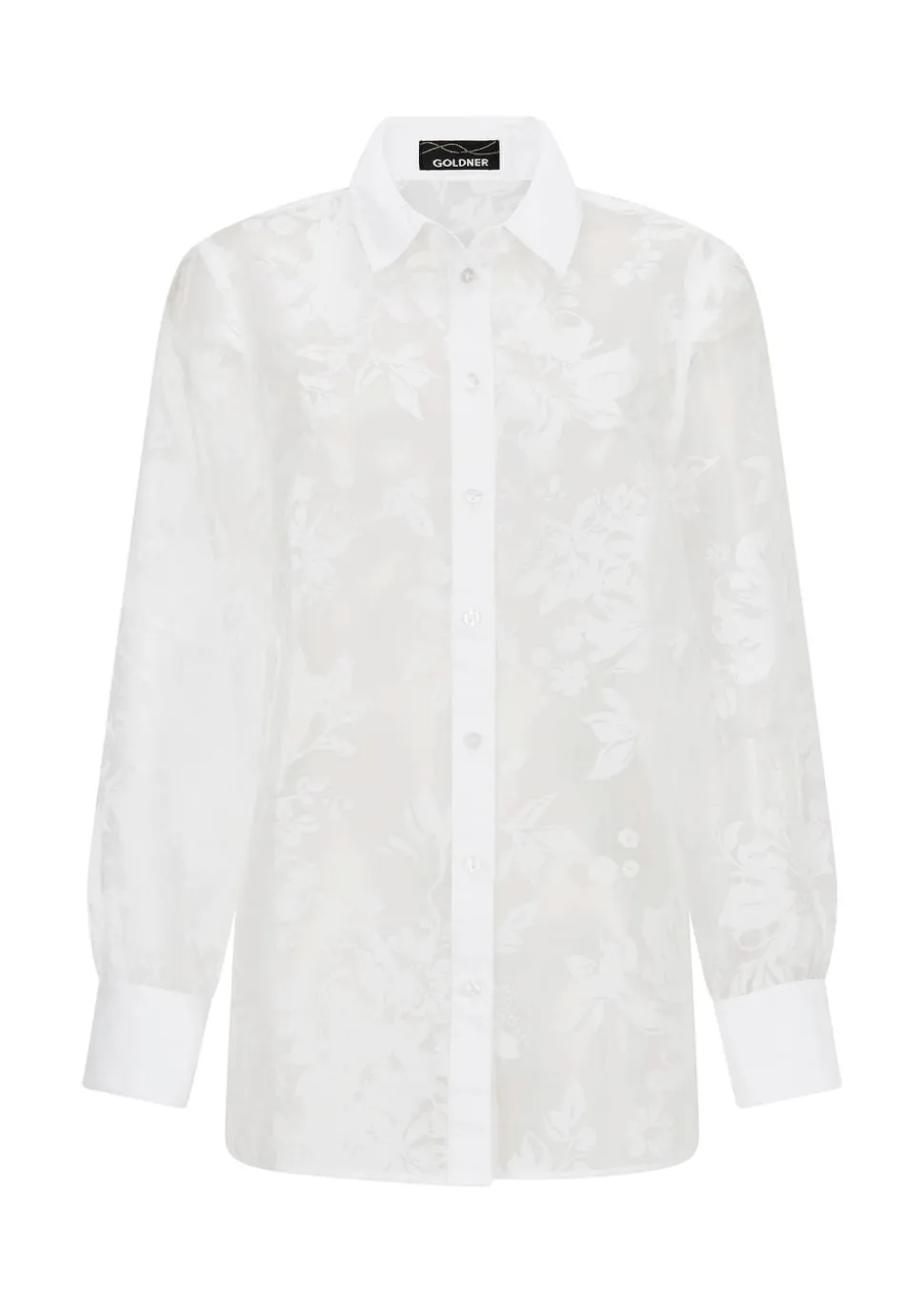Ausbrenner-Bluse mit Blumenmuster