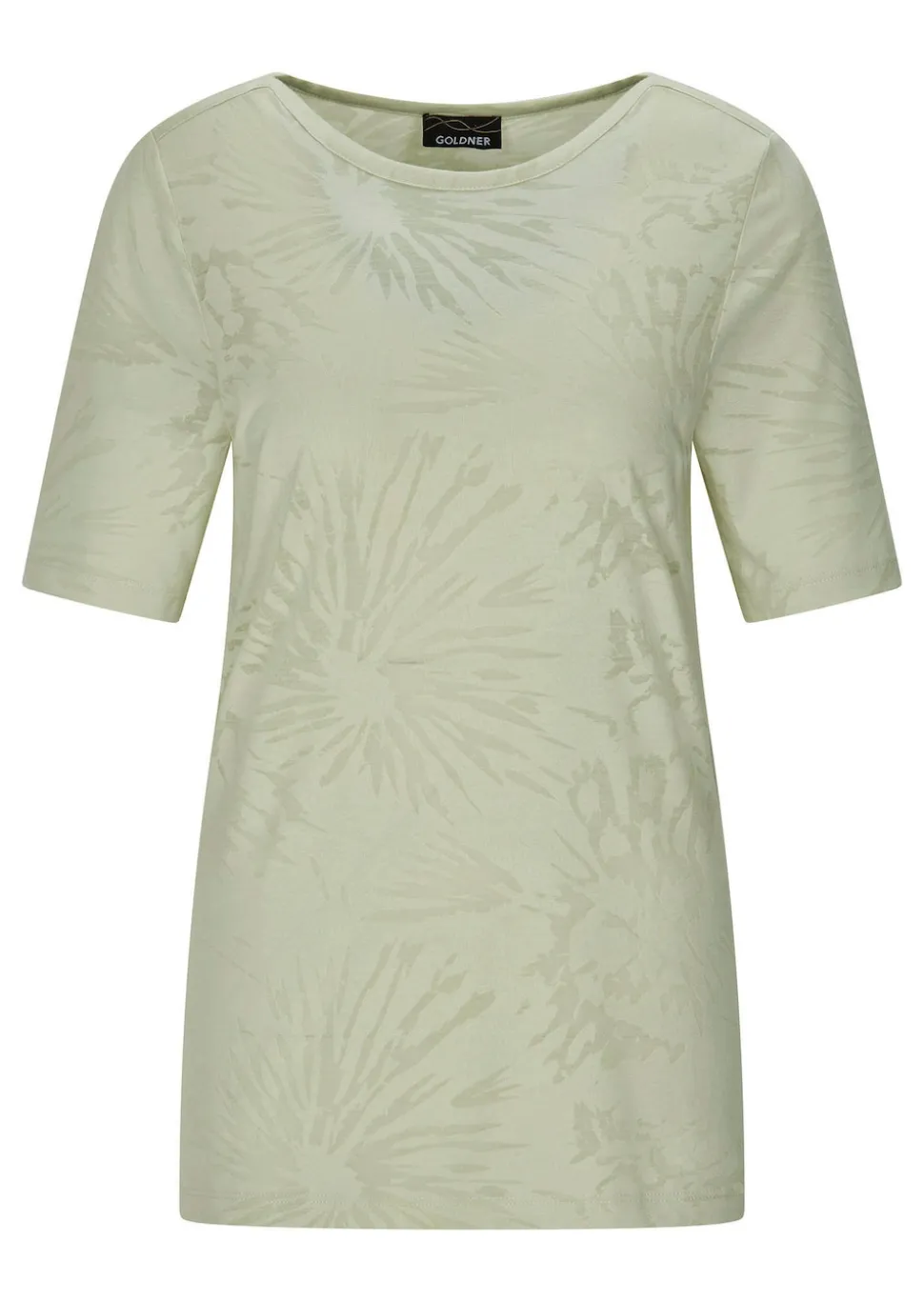 Ausbrenner-Shirt mit U-Boot-Ausschnitt