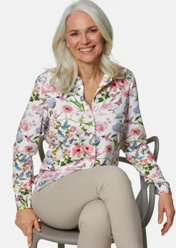 Ausdrucksstarke Jerseybluse mit Stretchanteil