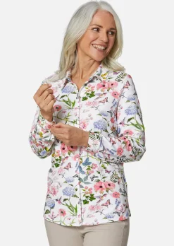 Ausdrucksstarke Jerseybluse mit Stretchanteil