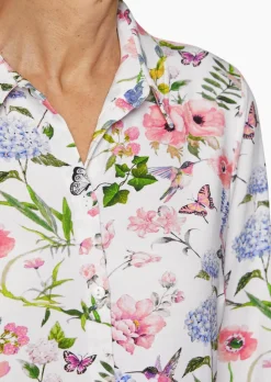 Ausdrucksstarke Jerseybluse mit Stretchanteil