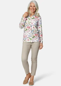 Ausdrucksstarke Jerseybluse mit Stretchanteil