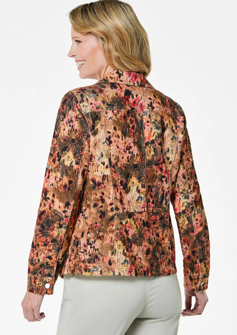 Babycord Jacke mit auffälligem Druck
