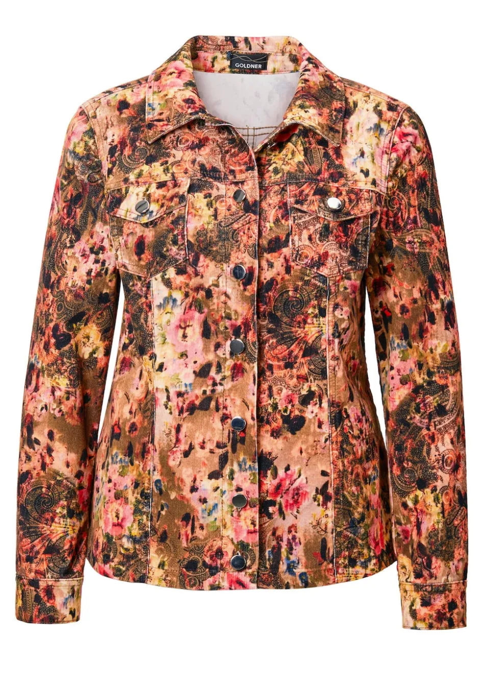 Babycord Jacke mit auffälligem Druck