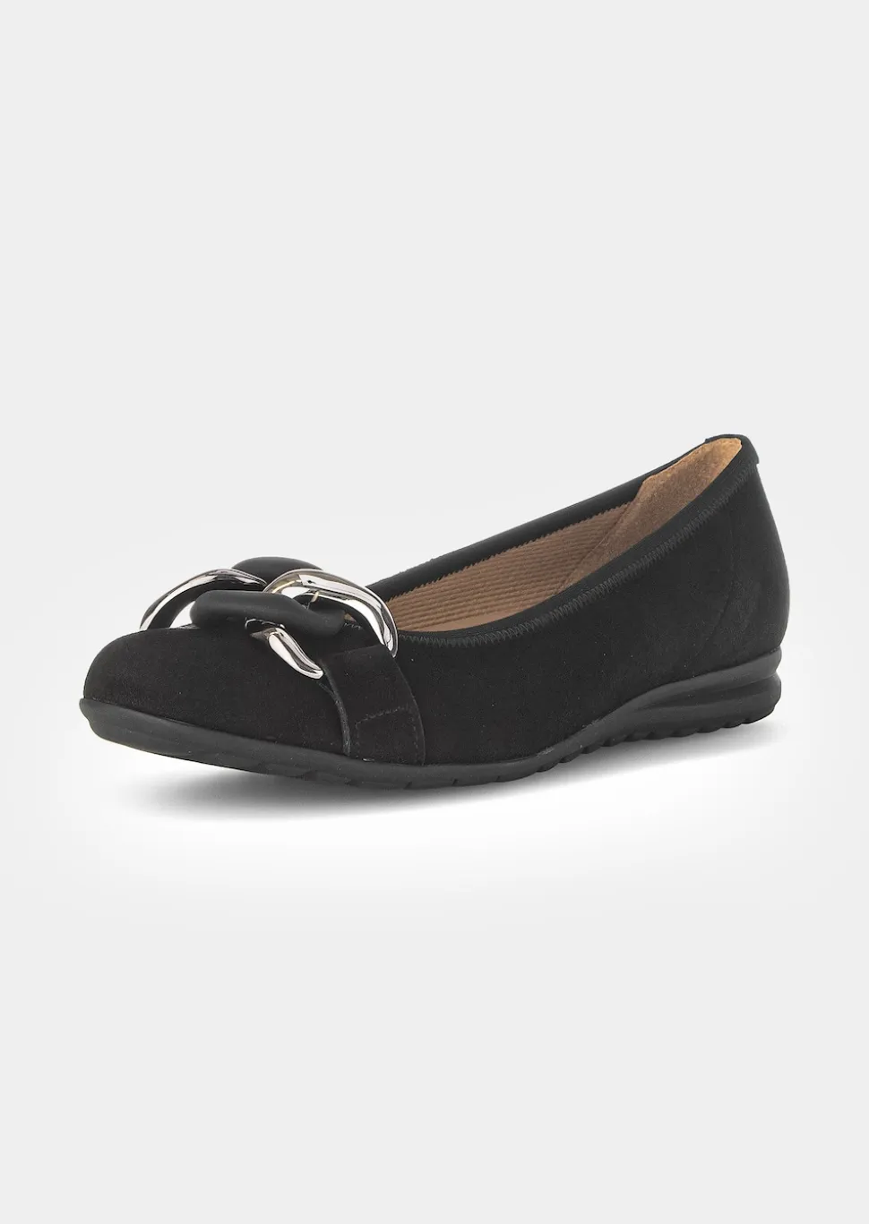 Ballerina aus Leder mit Schmuckkette