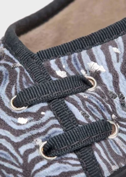 Ballerina-Hausschuhe mit Animal Print