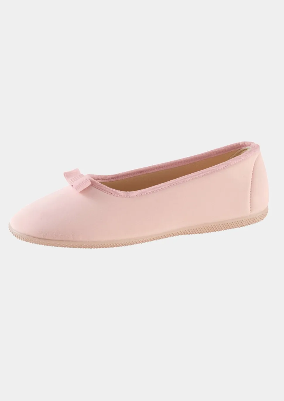 Ballerina-Hausschuhe mit Kautschuk-Sohle