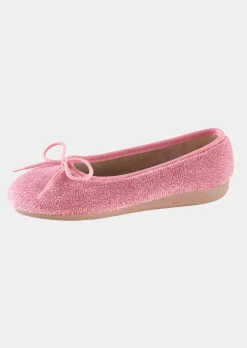 Ballerina-Hausschuhe mit Schleife