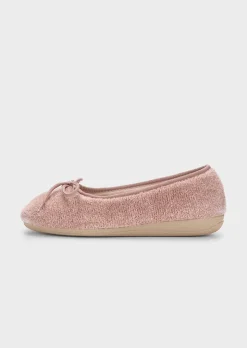Ballerina-Hausschuhe mit Schleife