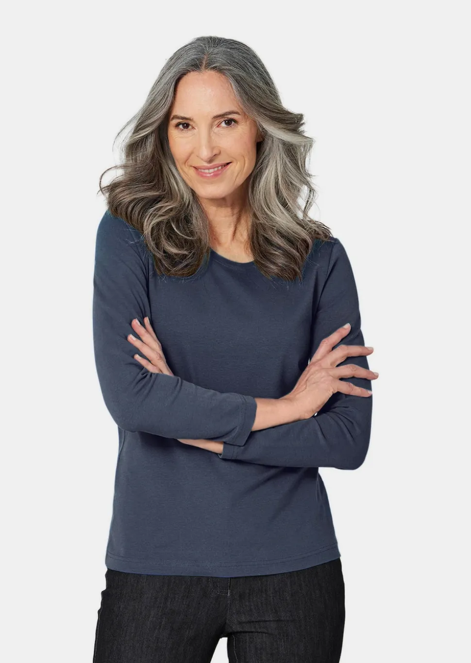 Basic Langarmshirts - 3er-Pack