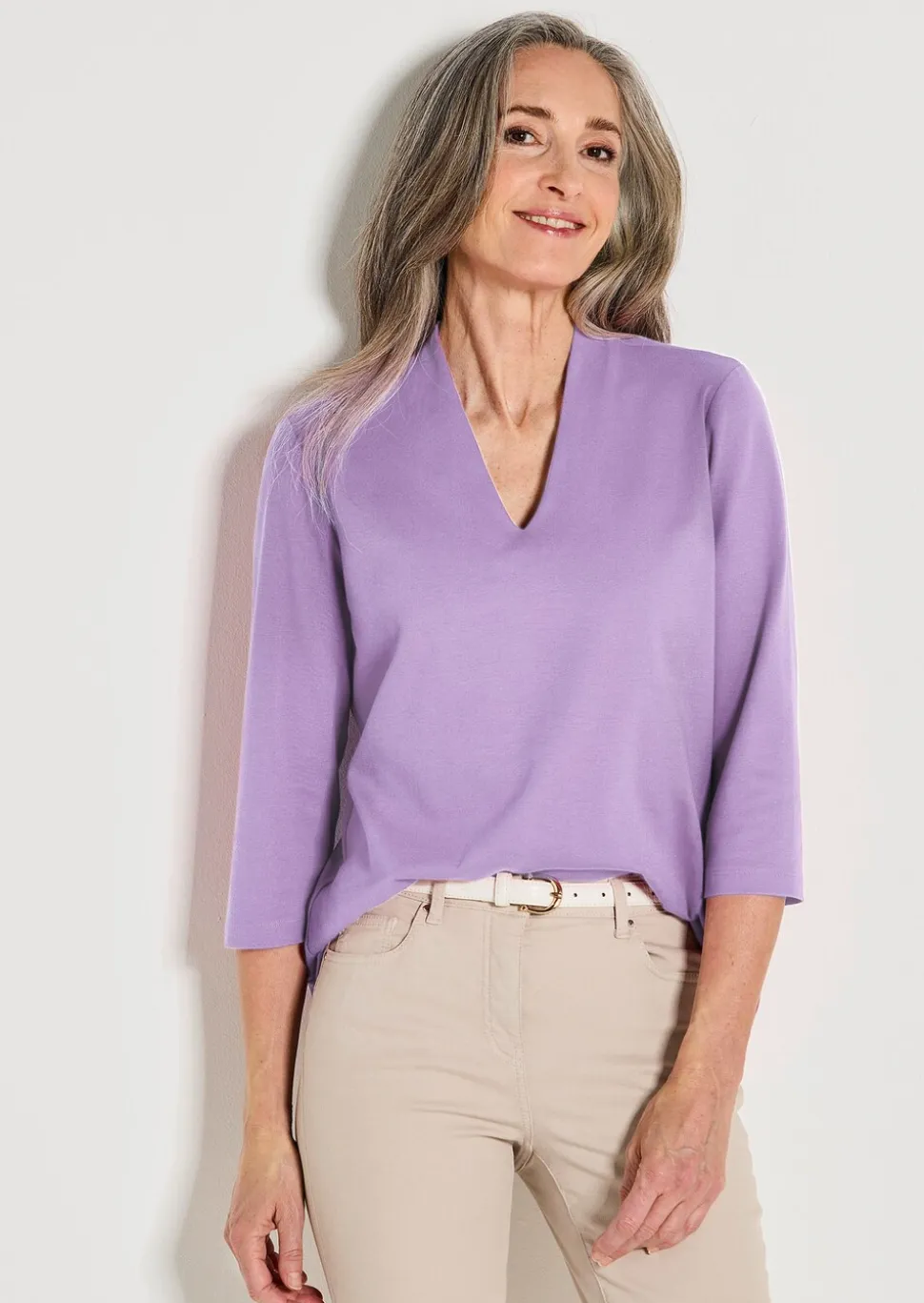 Basic-Shirt aus Interlock-Jersey