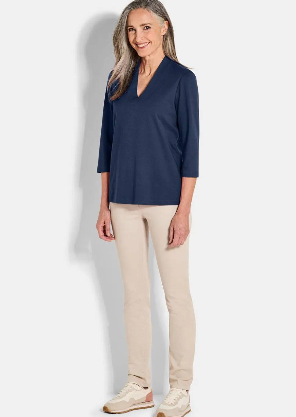 Basic-Shirt aus Interlock-Jersey