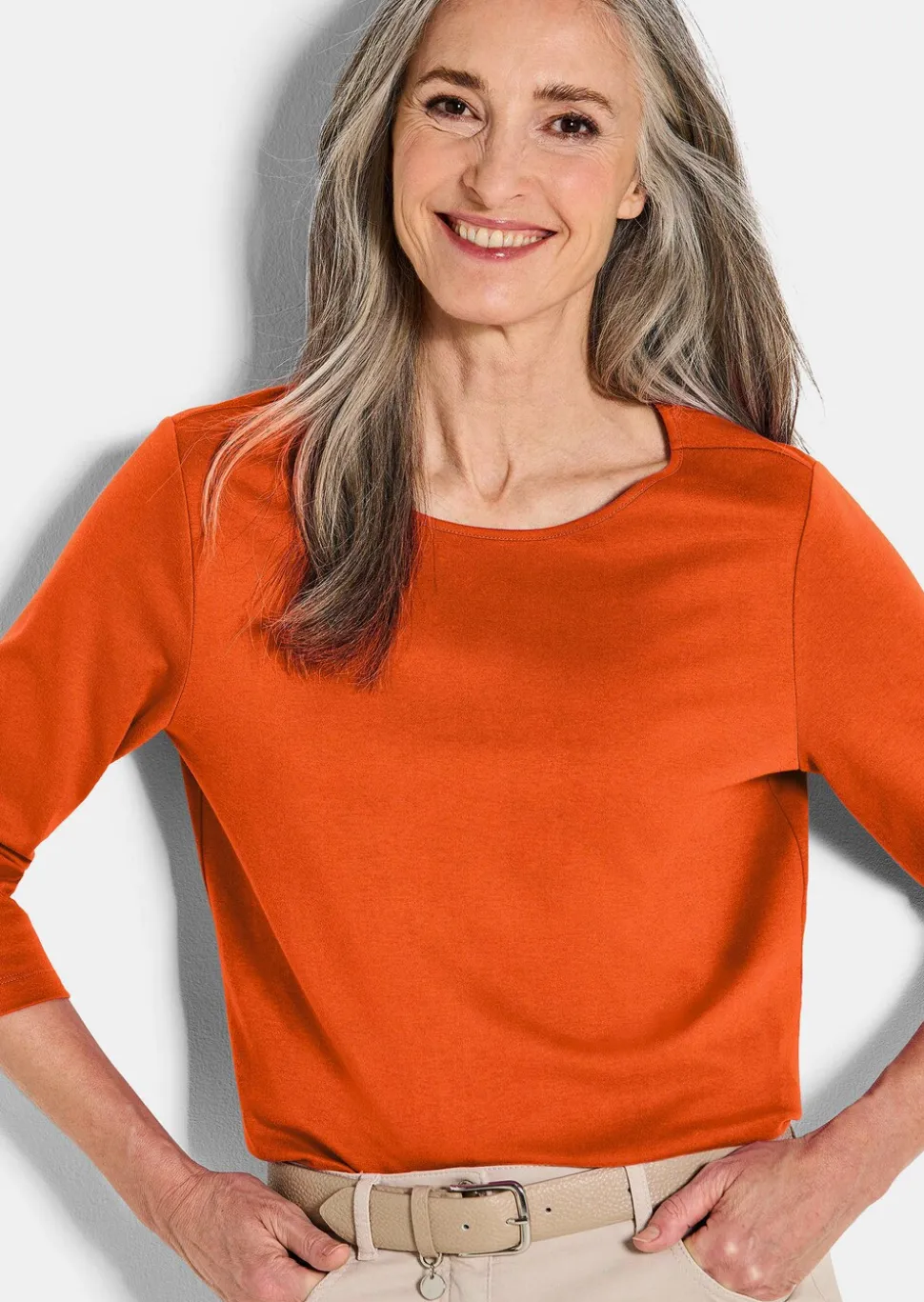 Basic-Shirt aus Interlock-Jersey