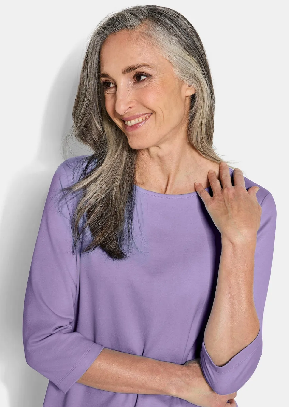Basic-Shirt aus Interlock-Jersey