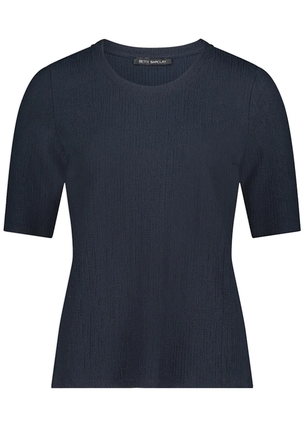 Basic-Shirt in strukturierter Stretch-Qualität
