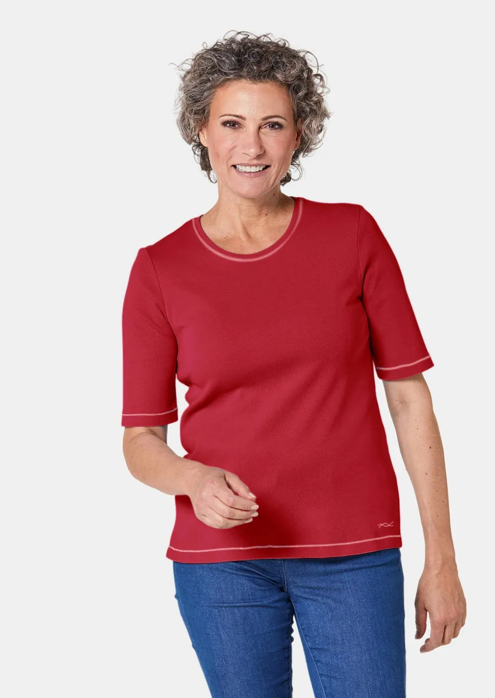Basic T-Shirt aus reiner Baumwolle