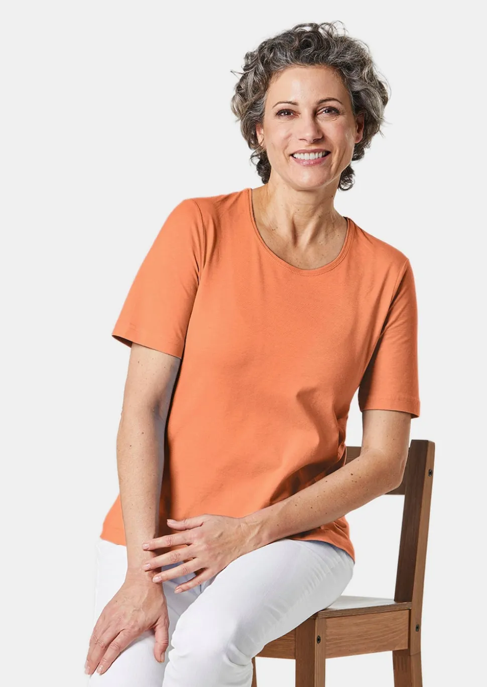 Basic T-Shirt aus reiner Baumwolle