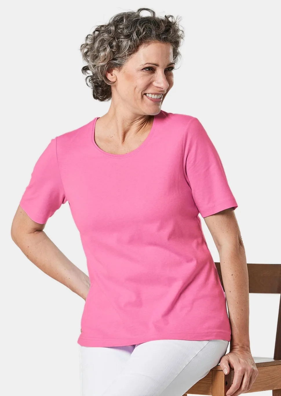 Basic T-Shirt aus reiner Baumwolle