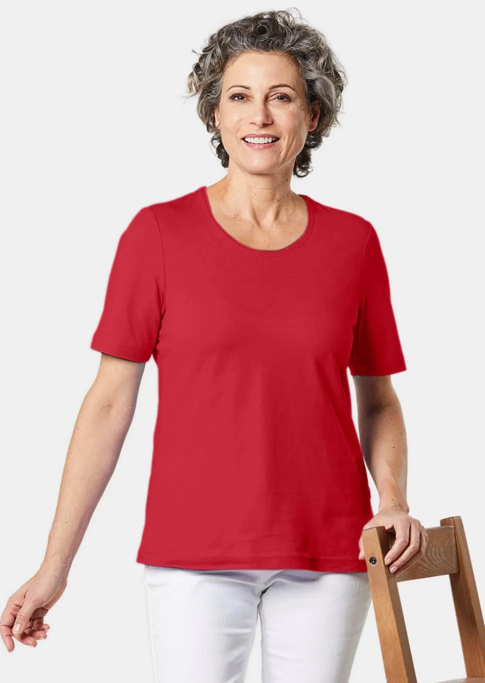 Basic T-Shirt aus reiner Baumwolle