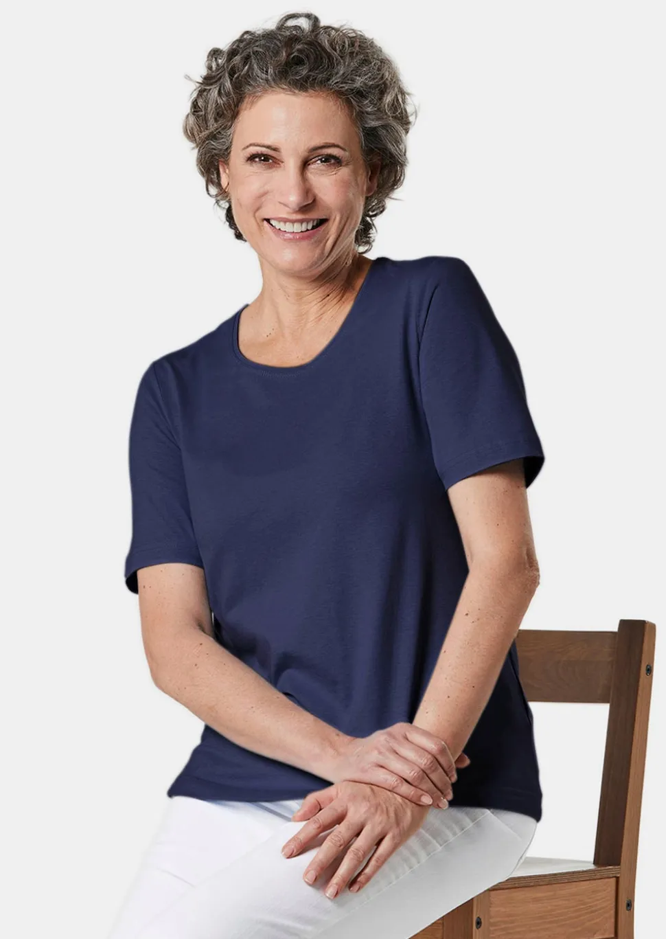 Basic T-Shirt aus reiner Baumwolle