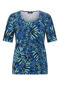 Baumwollshirt mit femininen Blüten