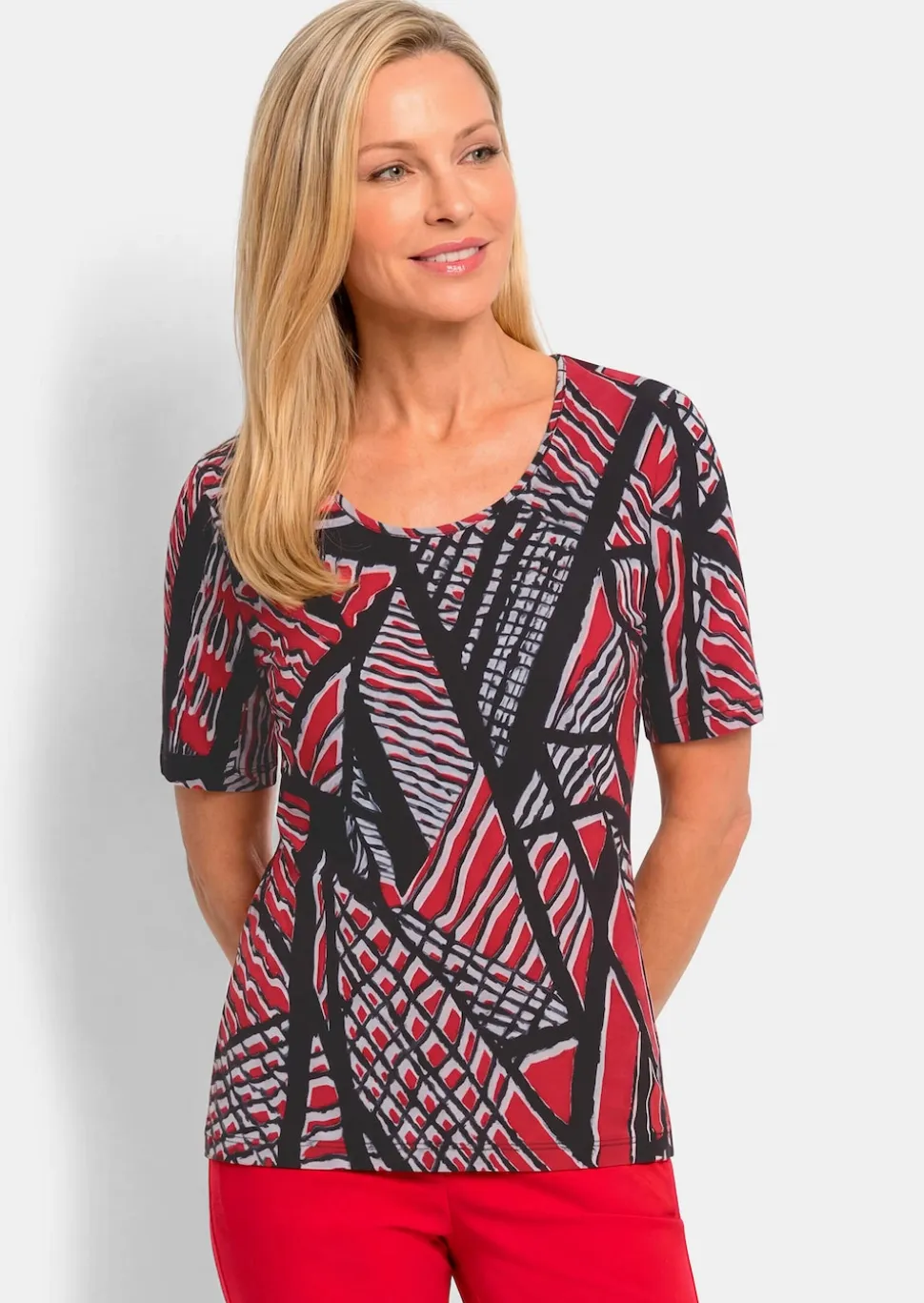 Baumwollshirt mit grafischem Druck