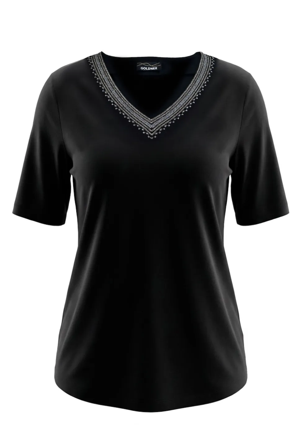 Baumwoll-Shirt mit Stickereien