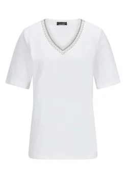 Baumwoll-Shirt mit Stickereien