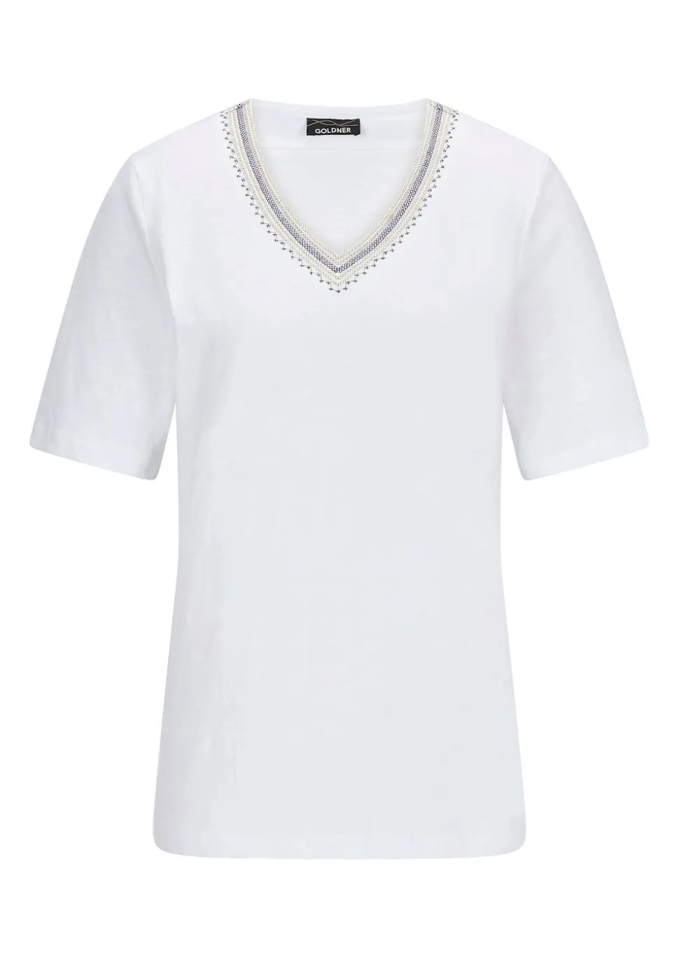 Baumwoll-Shirt mit Stickereien