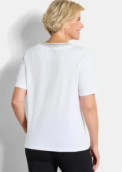 Baumwoll-Shirt mit Stickereien