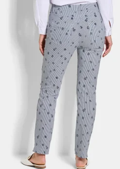 Bengalinhose LOUISA mit Streifen und Blumen