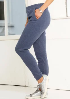 Bequeme Flausch-Freizeithose mit Bündchen