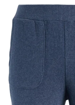 Bequeme Flausch-Freizeithose mit Bündchen