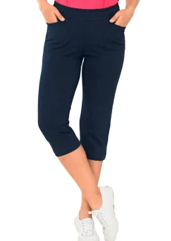 Bequeme 3/4-Freizeithose mit Schlupfbund und Taschen