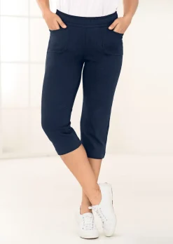 Bequeme 3/4-Freizeithose mit Schlupfbund und Taschen