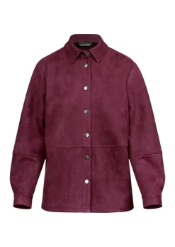 Bequeme Hemdjacke in Veloursleder-Optik