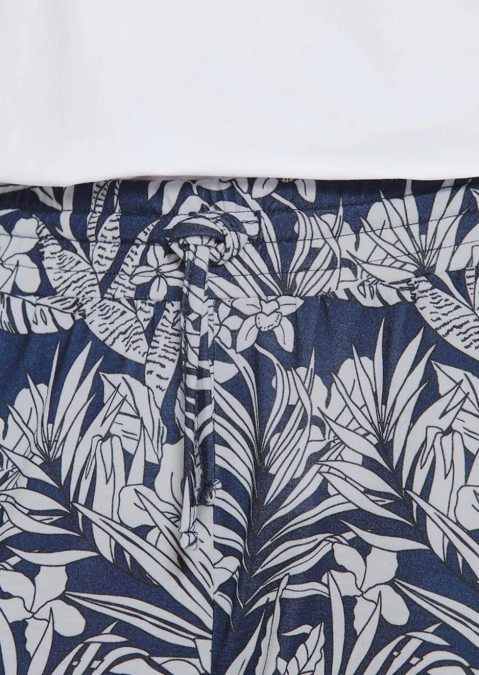 Bequeme Jogginghose mit Blätter-Print