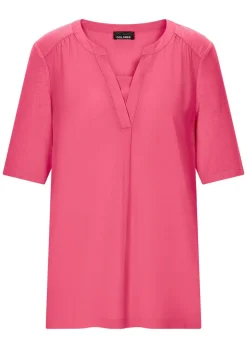 Bequemes Blusenshirt aus Chiffon und Jersey
