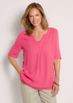 Bequemes Blusenshirt aus Chiffon und Jersey