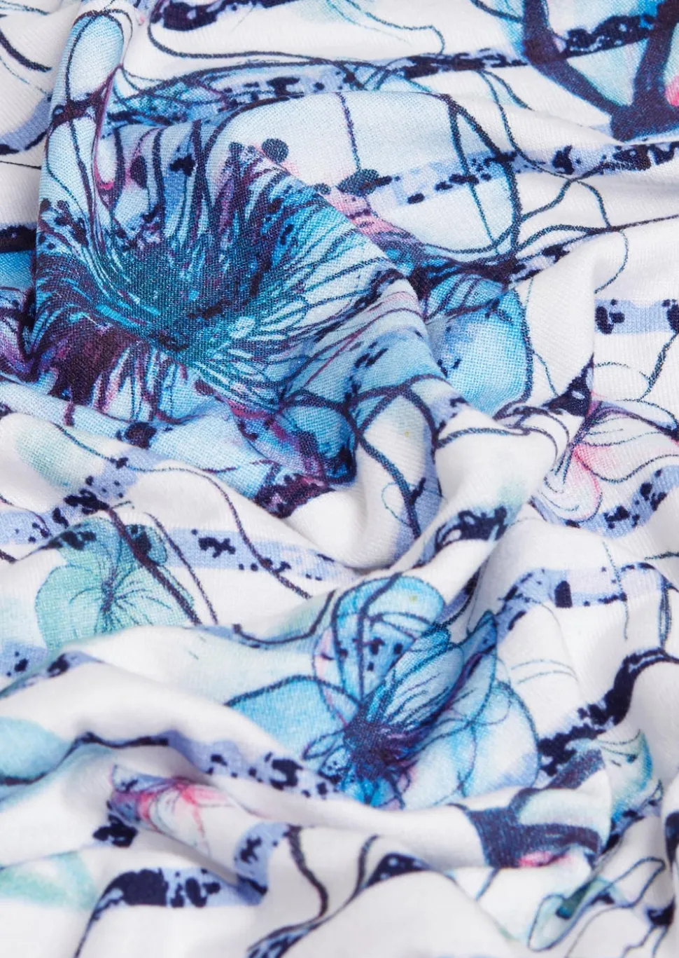 Bequemes Druckshirt in Blumen-Ringeloptik
