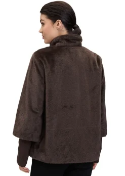 Übergangsjacke in Fell-Optik