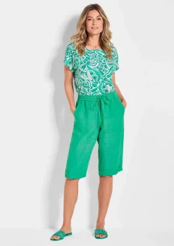Bermudahose CARLA aus reinem Leinen