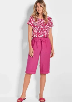 Bermudahose CARLA aus reinem Leinen